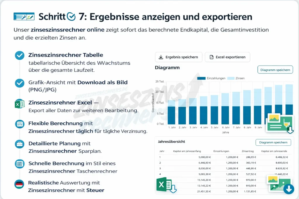 Schritt 7 Ergebnisse anzeigen und exportieren